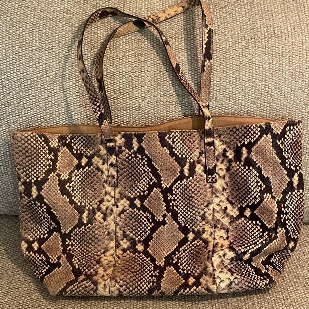 Hobbs Danby 100% Leather Python Tote Bag - image 5